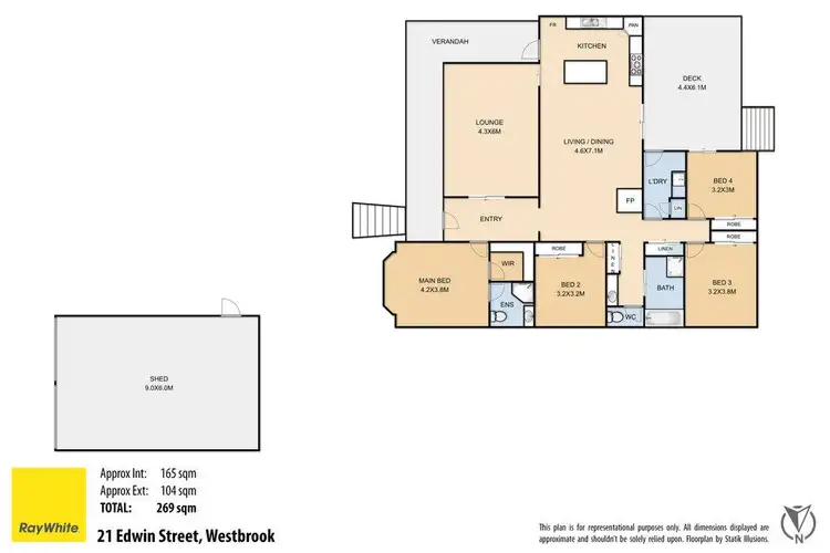 Floorplan of Homely house listing, 21 Edwin Street, Westbrook QLD 4350