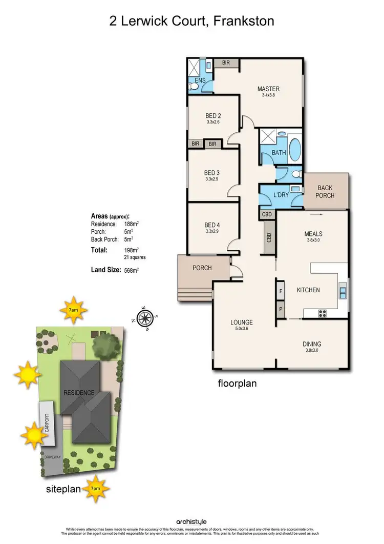 Floorplan of Homely house listing, 2 Lerwick Court, Frankston VIC 3199