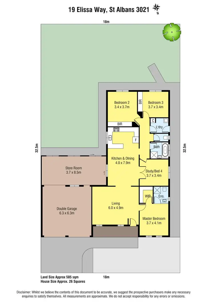 Floorplan of Homely house listing, 19 Elissa Way, St Albans VIC 3021