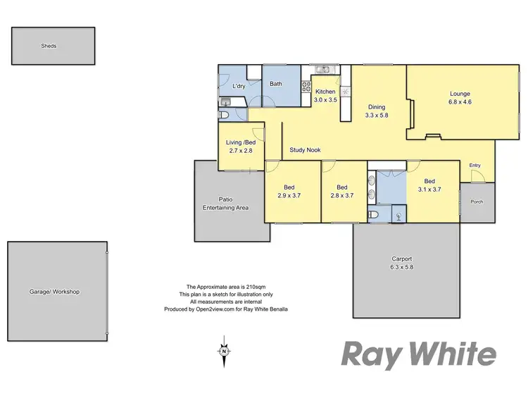 Floorplan of Homely house listing, 53 Monds Avenue, Benalla VIC 3672