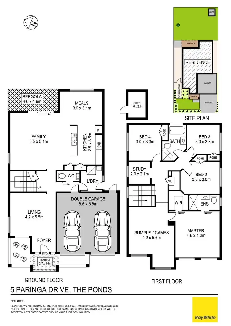 Floorplan of Homely house listing, 5 Paringa Drive, The Ponds NSW 2769