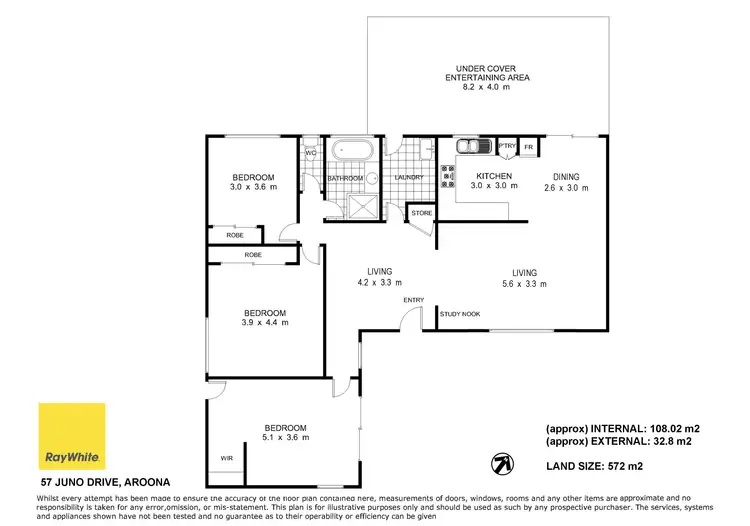 Floorplan of Homely house listing, 57 Juno Drive, Aroona QLD 4551