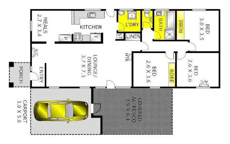 Floorplan of Homely house listing, 18A Lewis Court, Grovedale VIC 3216
