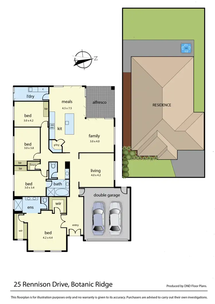 Floorplan of Homely house listing, 25 Rennison Drive, Botanic Ridge VIC 3977