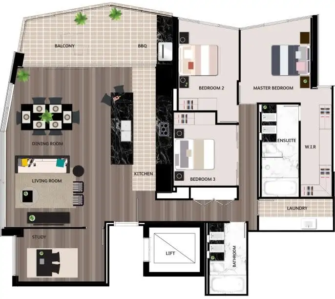 Floorplan of Homely apartment listing, LP01/180 Dornoch Terrace, Highgate Hill QLD 4101