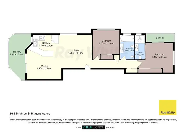 Floorplan of Homely unit listing, 8/83 Brighton Street, Biggera Waters QLD 4216