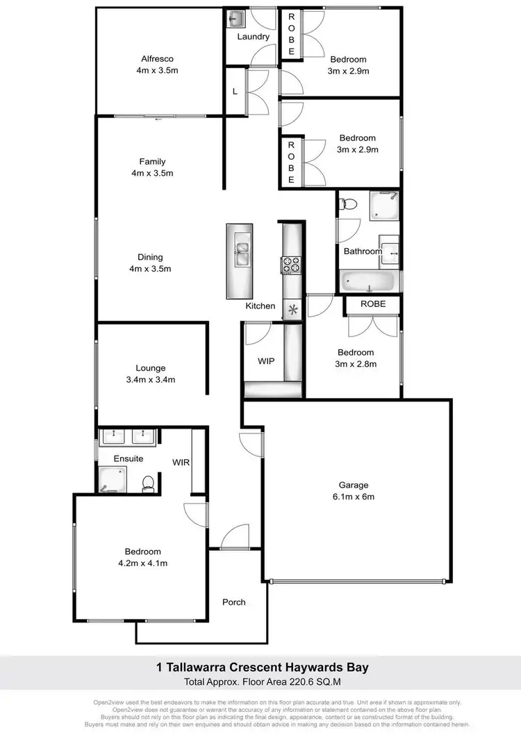 Floorplan of Homely house listing, 1 Tallawarra Crescent, Haywards Bay NSW 2530