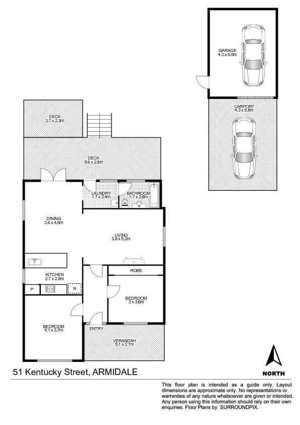 Floorplan of Homely house listing, 51 Kentucky Street, Armidale NSW 2350