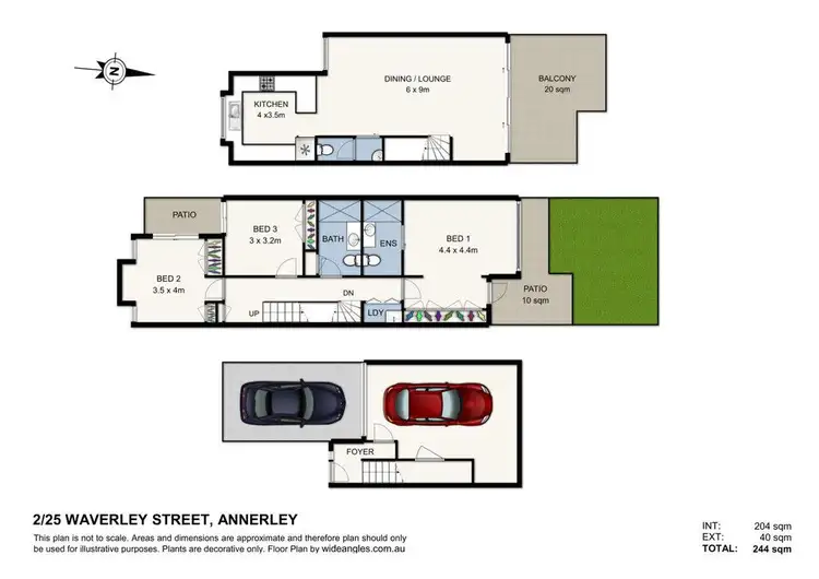 Floorplan of Homely townhouse listing, 2/25 Waverley Street, Annerley QLD 4103