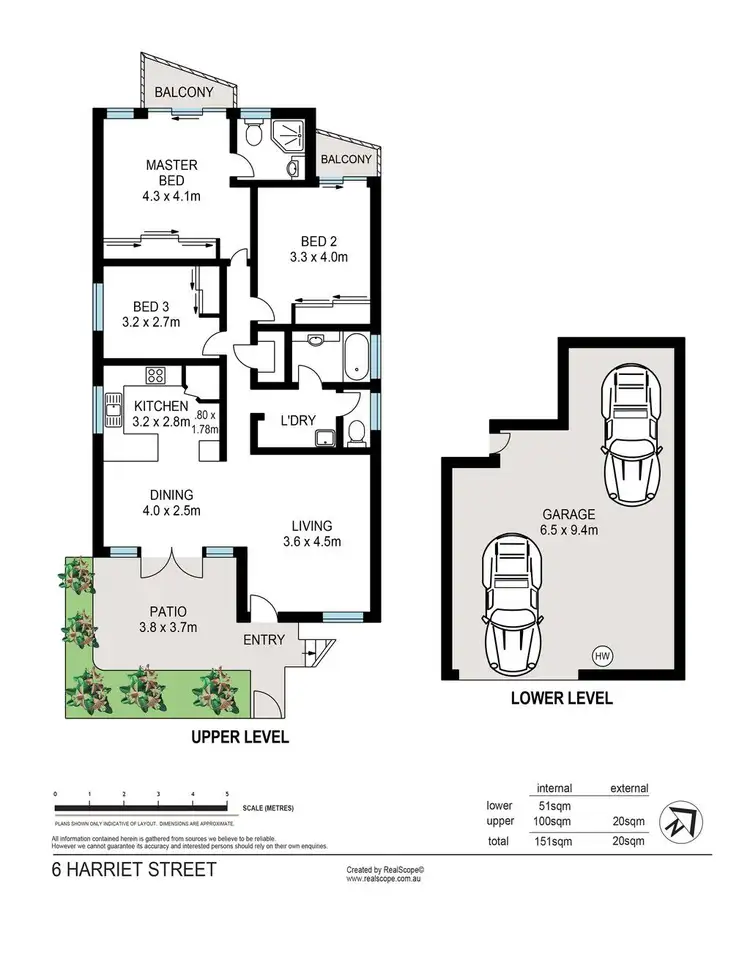 Floorplan of Homely townhouse listing, 6 Harriet Street, Red Hill QLD 4059