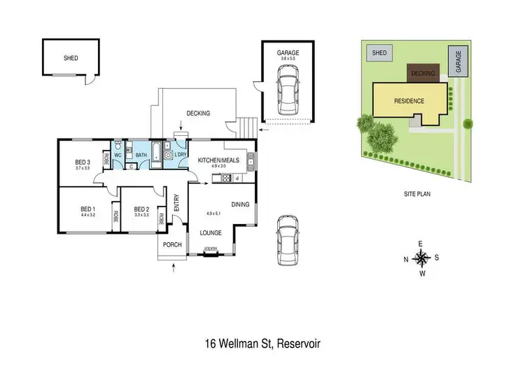 Floorplan of Homely house listing, 16 Wellman Street, Reservoir VIC 3073