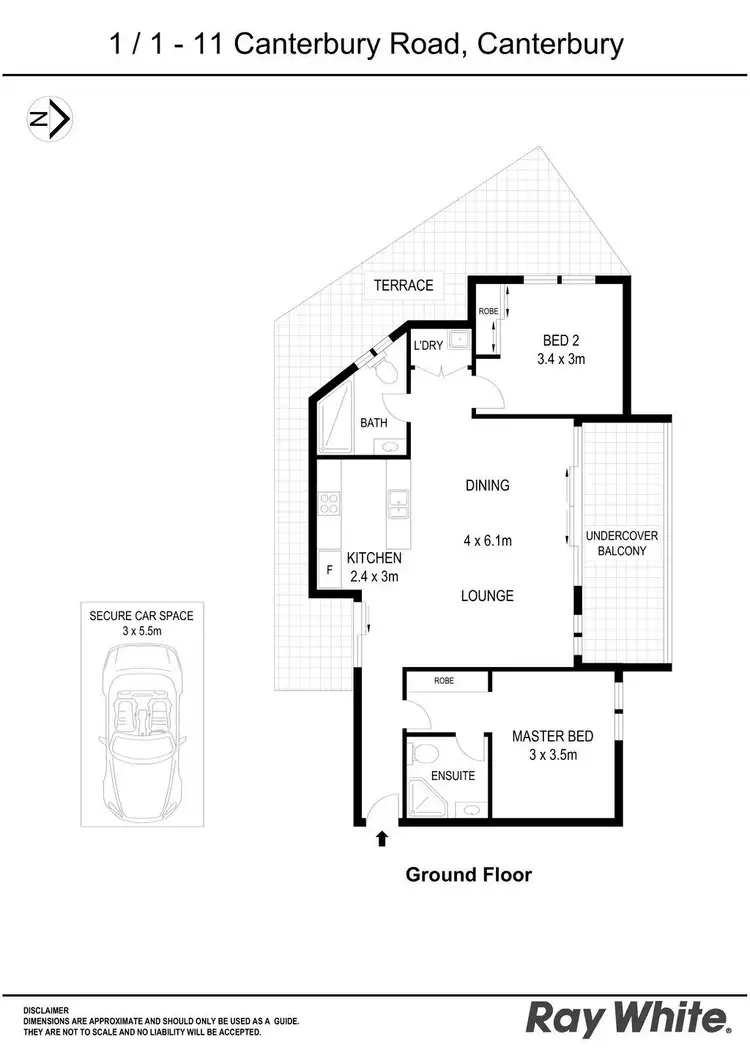 Floorplan of Homely apartment listing, 1/1 - 11 Canterbury Road, Canterbury NSW 2193