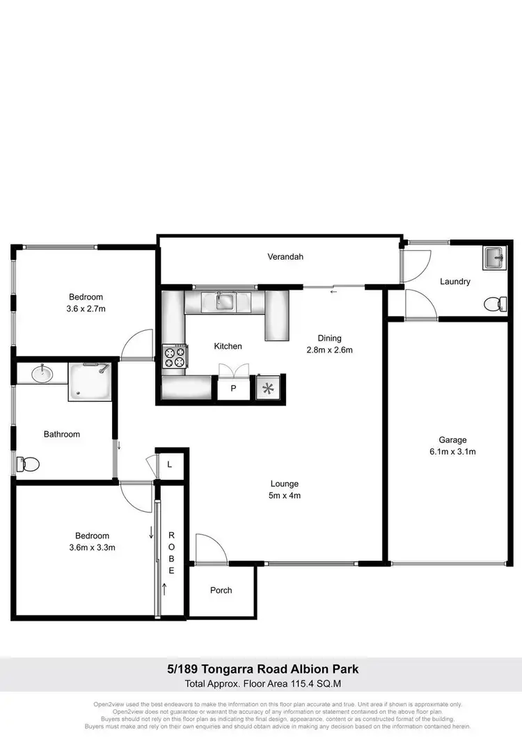 Floorplan of Homely villa listing, 5/189 Tongarra Road, Albion Park NSW 2527
