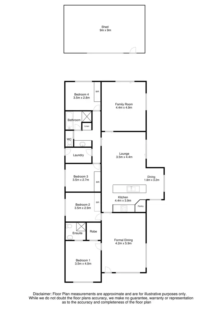 Floorplan of Homely house listing, 43 Yahl Main Road, Yahl SA 5291