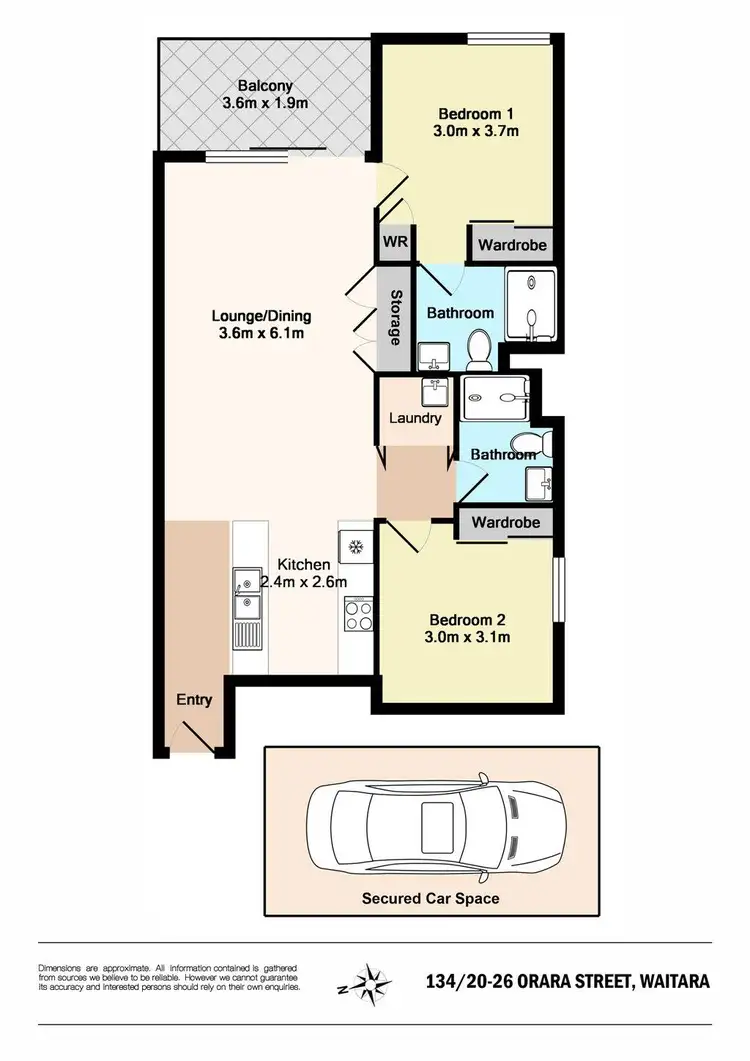 Floorplan of Homely unit listing, 134/20-26 Orara Street, Waitara NSW 2077