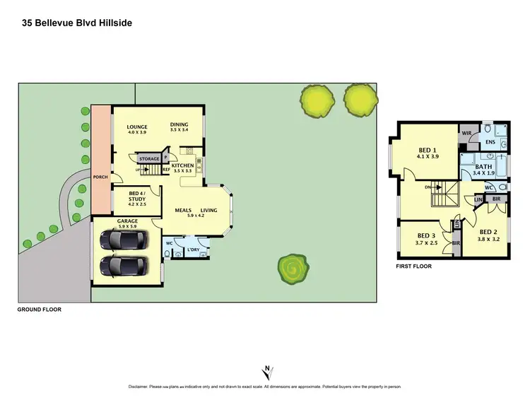 Floorplan of Homely house listing, 35 Bellevue Boulevard, Hillside VIC 3037