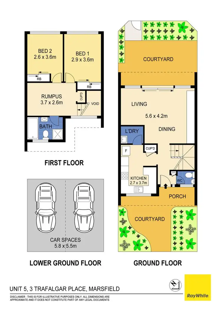 Floorplan of Homely townhouse listing, 5/3 Trafalgar Place, Marsfield NSW 2122