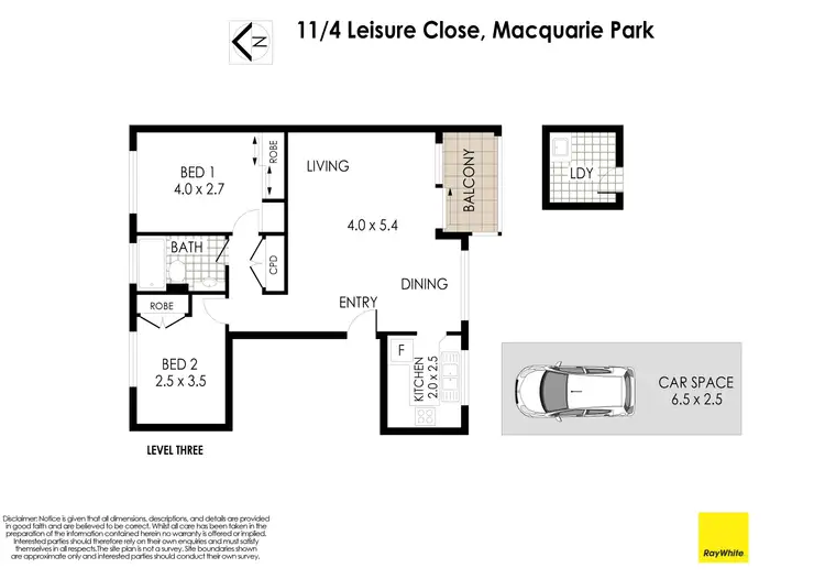Floorplan of Homely apartment listing, 11/4 Leisure Close, Macquarie Park NSW 2113