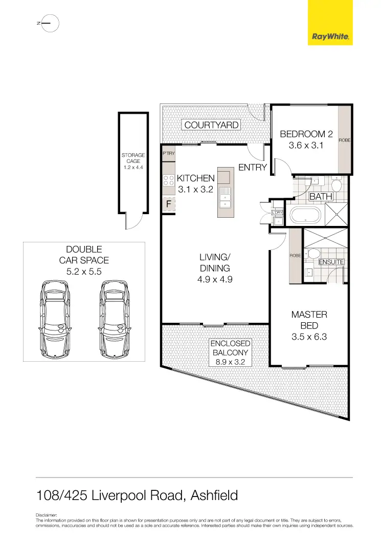 Floorplan of Homely unit listing, 108/425 Liverpool Road, Ashfield NSW 2131