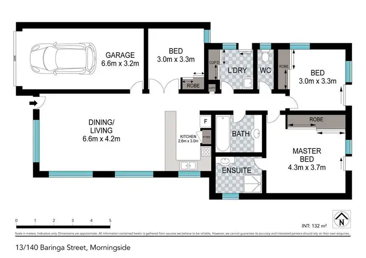 Floorplan of Homely townhouse listing, 13/140 Baringa Street, Morningside QLD 4170