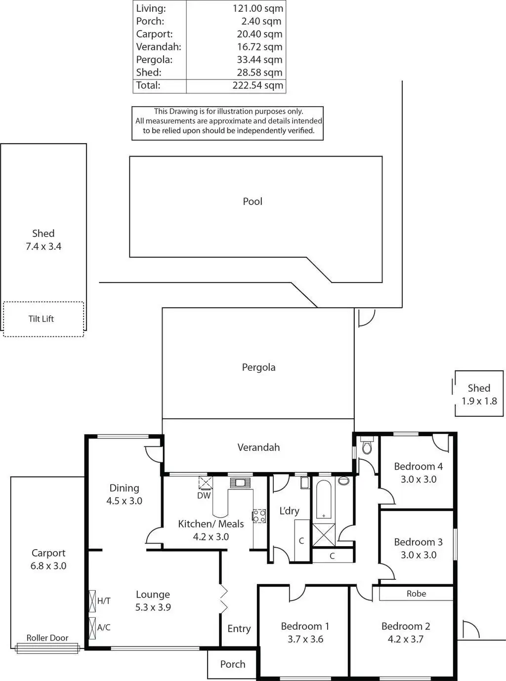 Floorplan of Homely house listing, 5 Halsey Road, Fulham SA 5024