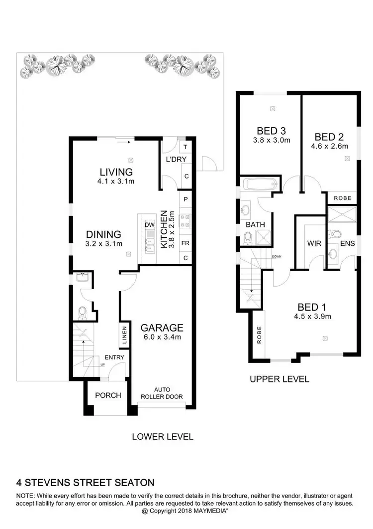 Floorplan of Homely townhouse listing, 4 Stevens Street, Seaton SA 5023