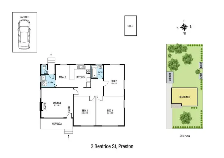 Floorplan of Homely house listing, 2 Beatrice Street, Preston VIC 3072