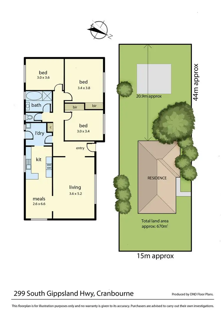 Floorplan of Homely house listing, 299 South Gippsland Highway, Cranbourne VIC 3977
