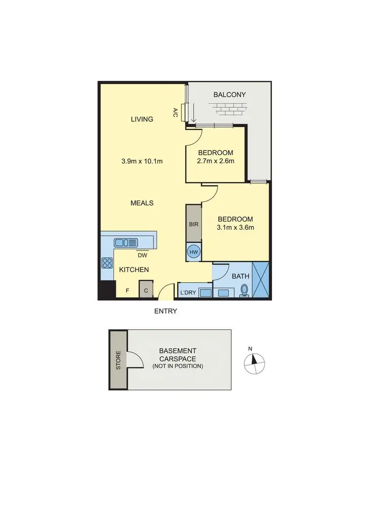 Floorplan of Homely apartment listing, 8/374 Lygon Street, Brunswick East VIC 3057