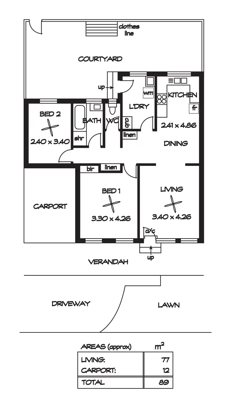 Floorplan of Homely unit listing, 3/22 Gardiner Avenue, St Morris SA 5068