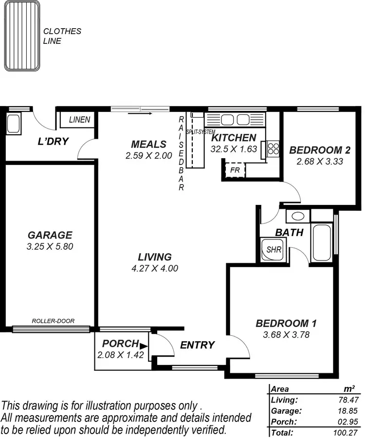 Floorplan of Homely unit listing, 2/25 Rogers Street, Highbury SA 5089