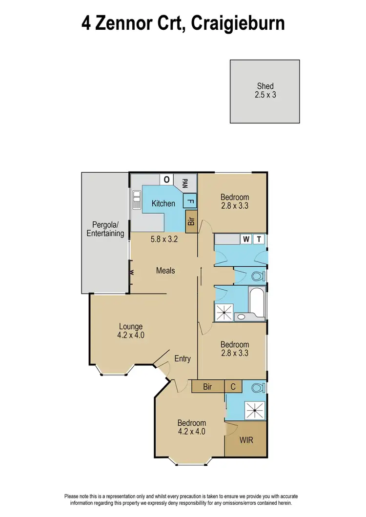 Floorplan of Homely house listing, 4 Zennor Court, Craigieburn VIC 3064