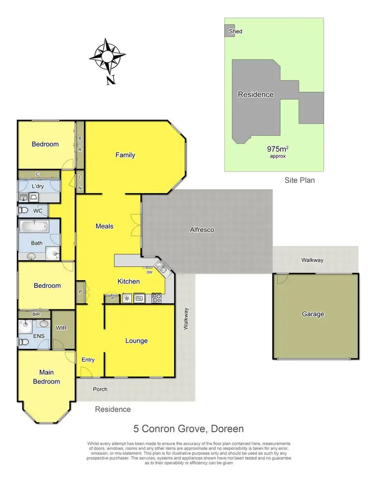 Floorplan of Homely house listing, 5 Conron Grove, Doreen VIC 3754