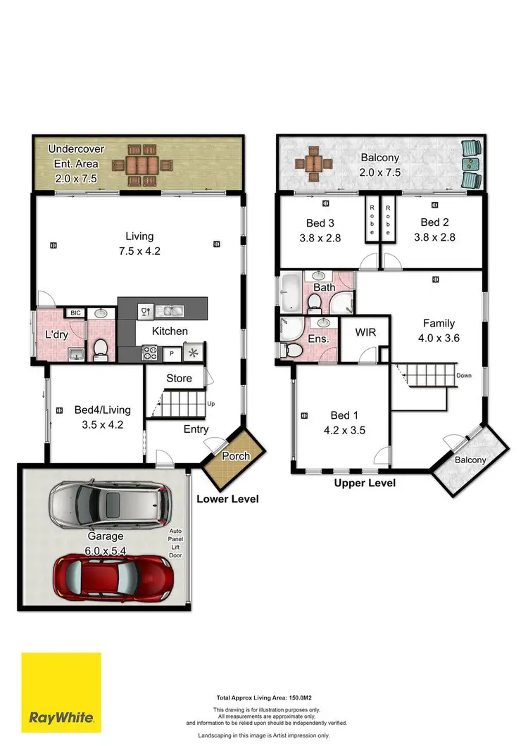 Floorplan of Homely townhouse listing, 4/61 Ferris Street, Christies Beach SA 5165