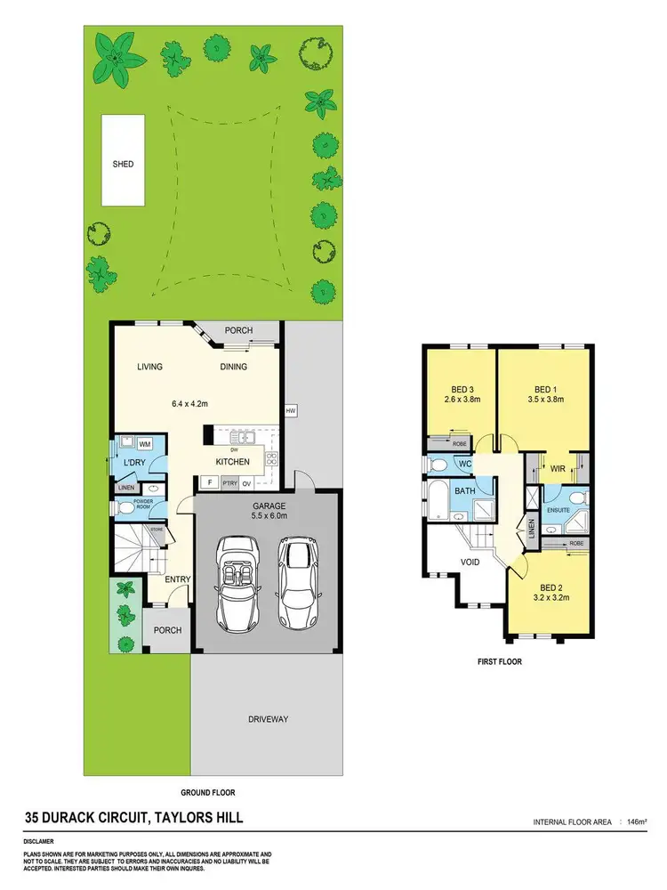 Floorplan of Homely townhouse listing, 35 Durack Circuit, Taylors Hill VIC 3037