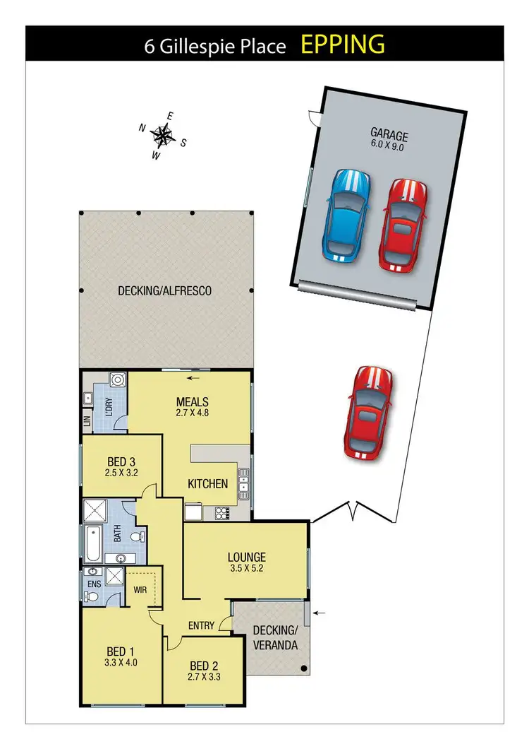 Floorplan of Homely house listing, 6 Gillespie Place, Epping VIC 3076