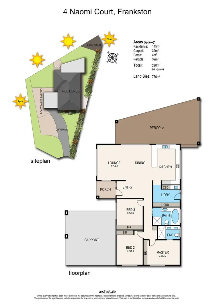 Floorplan of Homely house listing, 4 Naomi Court, Frankston VIC 3199