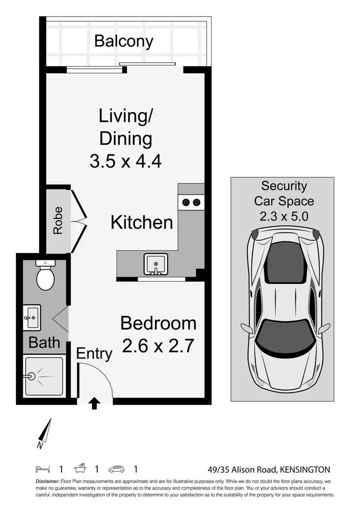 Floorplan of Homely apartment listing, 49/35 Alison Road, Kensington NSW 2033