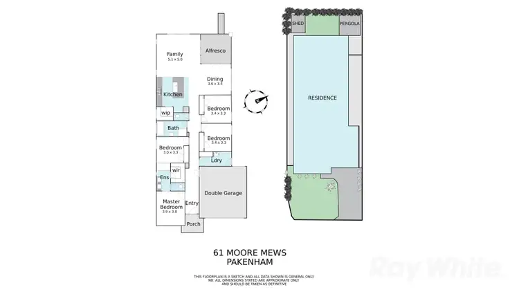 Floorplan of Homely house listing, 61 Moore Mews, Pakenham VIC 3810