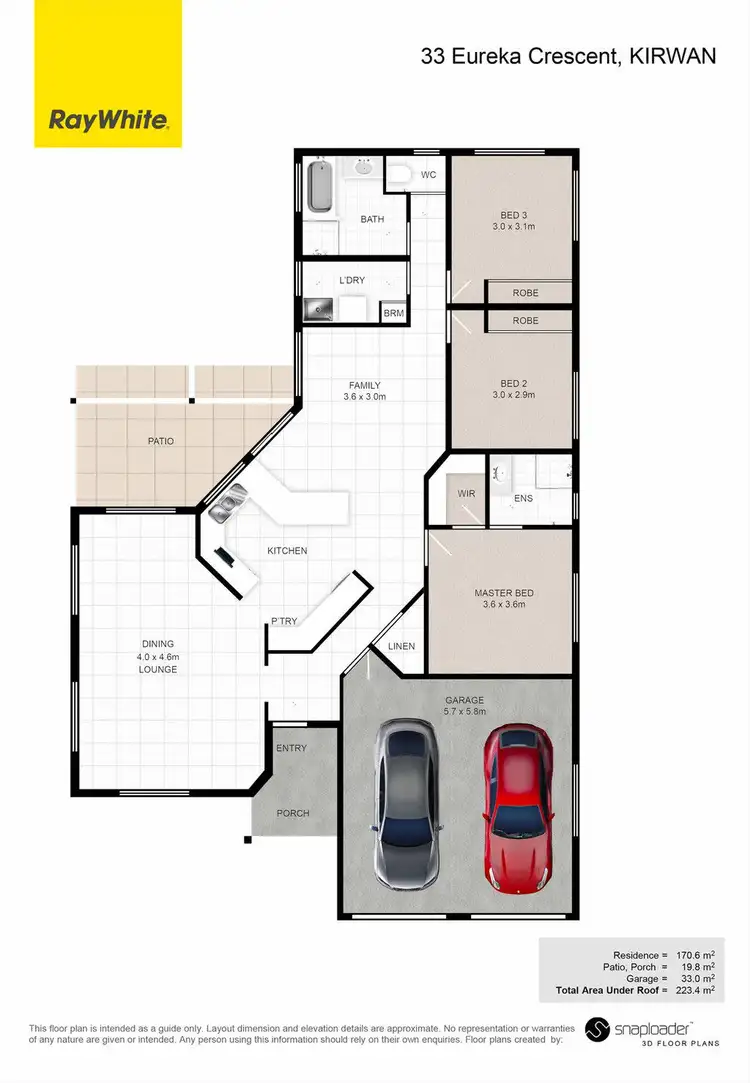 Floorplan of Homely house listing, 33 Eureka Crescent, Kirwan QLD 4817