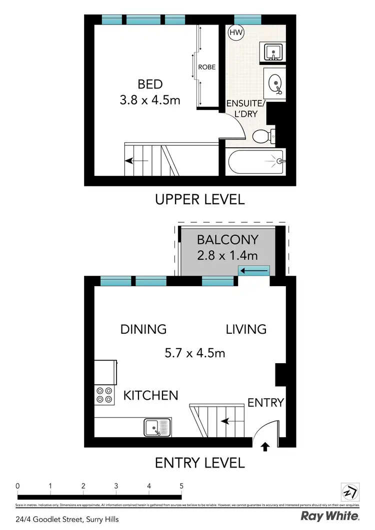 Floorplan of Homely apartment listing, 24/4 Goodlet Street (enter via Belvoir Street), Surry Hills NSW 2010