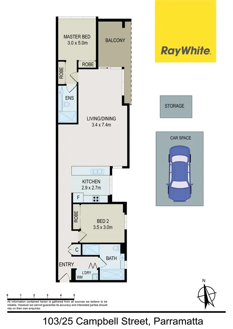 Floorplan of Homely apartment listing, 103/25 Campbell Street, Parramatta NSW 2150
