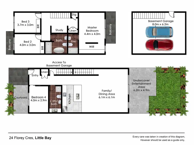 Floorplan of Homely terrace listing, 24 Florey Crescent, Little Bay NSW 2036
