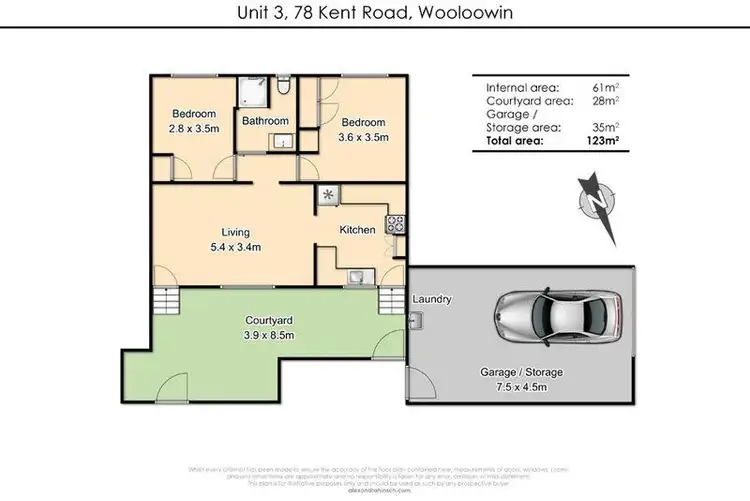 Floorplan of Homely unit listing, 3/78 Kent Road, Wooloowin QLD 4030