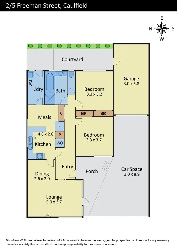 Floorplan of Homely unit listing, 2/5 Freeman Street, Caulfield VIC 3162