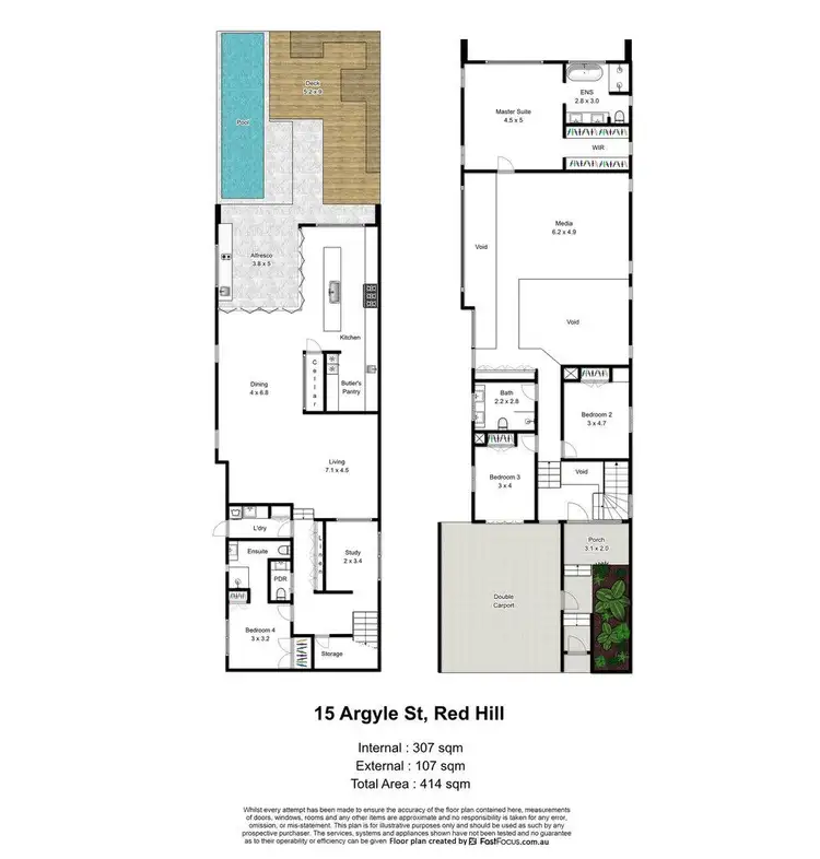 Floorplan of Homely house listing, 15 Argyle Street, Red Hill QLD 4059