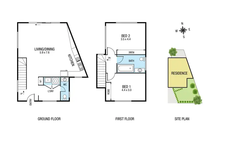 Floorplan of Homely townhouse listing, 4/70 Miranda Road, Reservoir VIC 3073