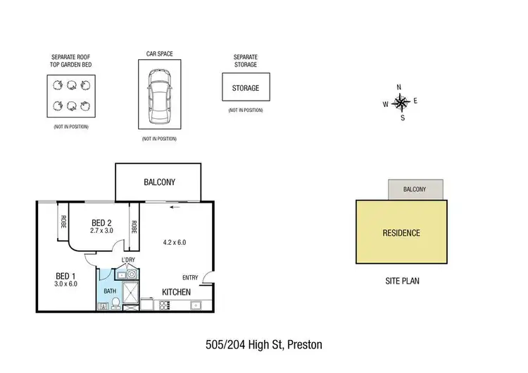 Floorplan of Homely apartment listing, 505/204 High Street, Preston VIC 3072