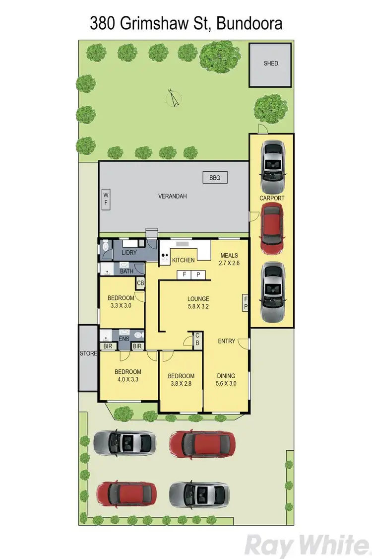 Floorplan of Homely house listing, 380 Grimshaw Street, Bundoora VIC 3083