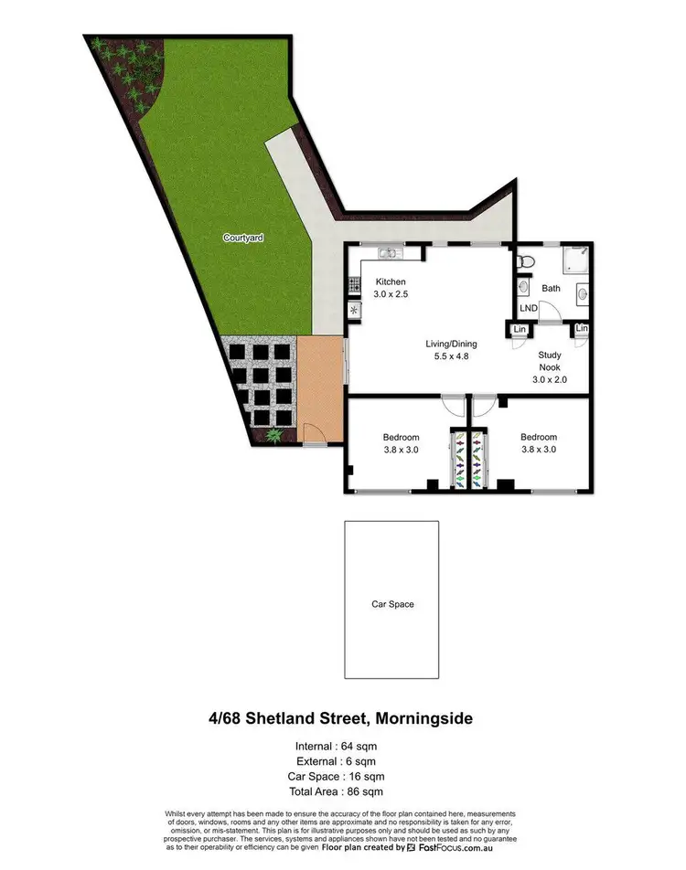 Floorplan of Homely apartment listing, 4/68 Shetland Street, Morningside QLD 4170